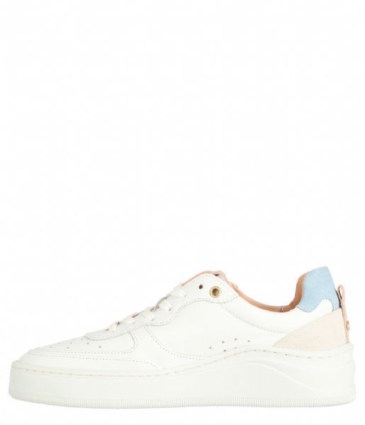 Fred de la Bretoniere  Sneaker Soft Nappa Leather With Suede Detail White Baby Blue (3029)